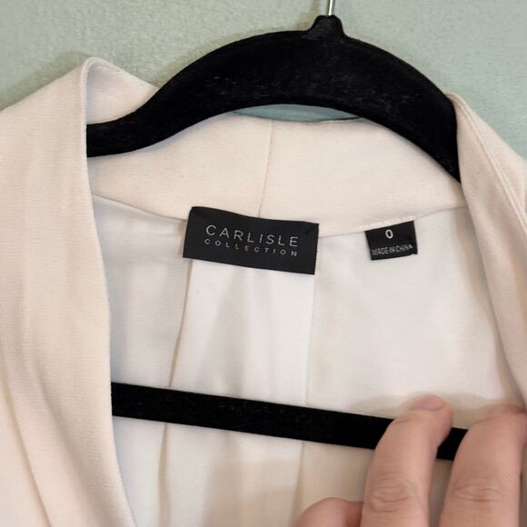 Carlisle Collection Mini Dress Womens 0 Off White Crochet Lace Long Sleeve Lined - Picture 4 of 8